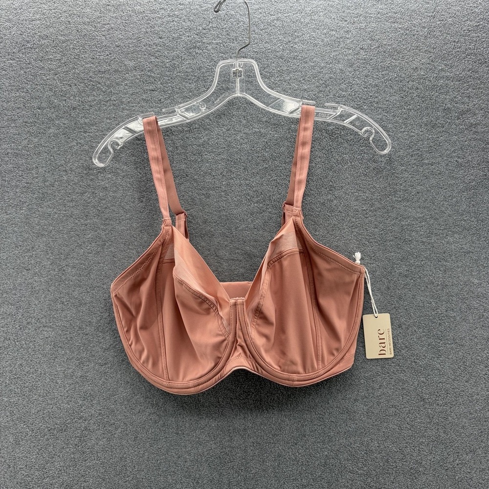 Bare Necessities Bra Womens 36H Ash Rose Underwire Three Piece Cup Full Unpadded